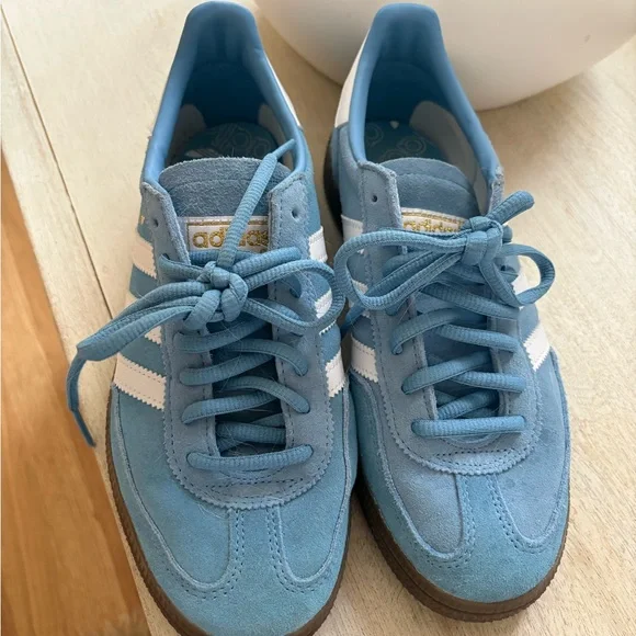 Adidas Women's Blue Suede Athletic Shoes - Picture 3 of 5